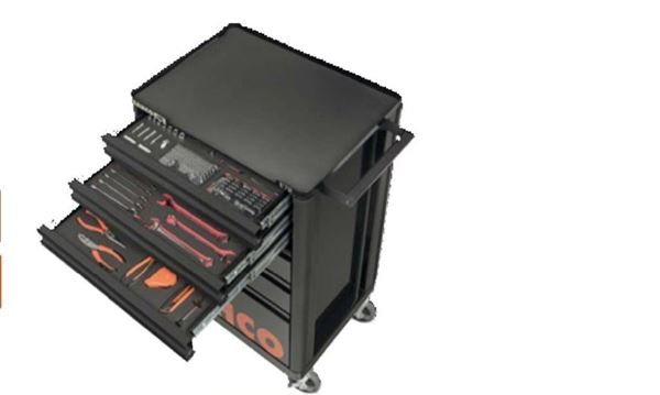 Picture of  BAHCO 6 drawers black trolley+206 to