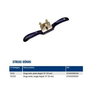 תמונה של מקצוע איכותי SPOKESHAVE משטח שטוח לעיצוביי משטחים  קמורים דגם TA151 אירווין