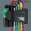 Picture of 967/9 TX BO Multicolour 1 SB L-key set for tamper-proof TORX® screws, BlackLaser, 9 pieces WERA