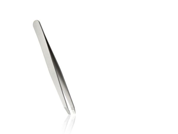 תמונה של פינצטה קלאסית כסף לב רוביס