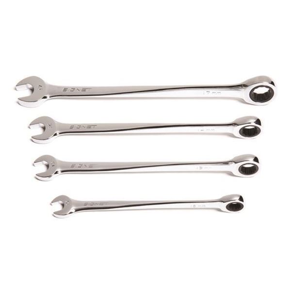 תמונה של מפתחות רינג פתוח רצ'ט מסובב (10,13,14,17 מ"מ) סיגנט