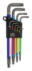 תמונה של סט מפתחות אלן כדורי ארוך מ"מ  צבעוני 1.5-10 מ"מ בקו
