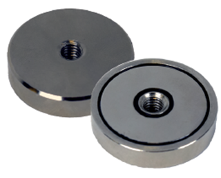 תמונה של מגנט עגול עם חור כח דחיפה 23 ק"ג קוטר 32 מ"מ אקליפס