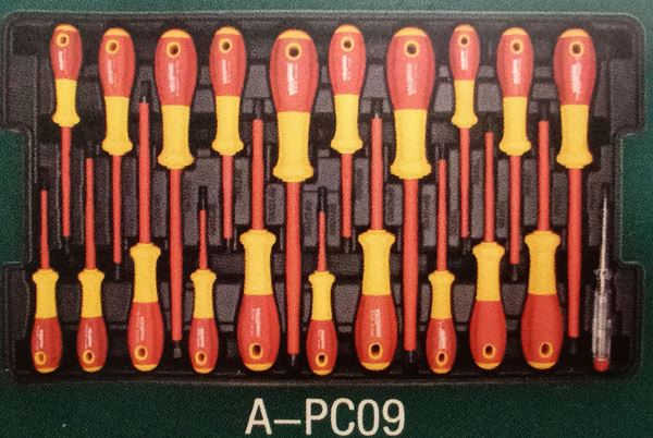 תמונה של סט כלים במגש, 21 יח' 1000V ווירלפאוור