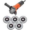 Picture of 750W 115mm Angle Grinder with 5 Cutting Discs BLACK & DECKER