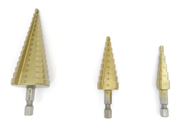 תמונה של סט 3 מקדחים מדורגים 