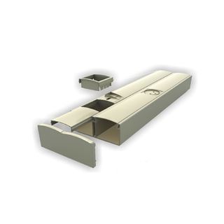 תמונה של תעלה מחולקת+2 מכסים 140X60 PVC לבן