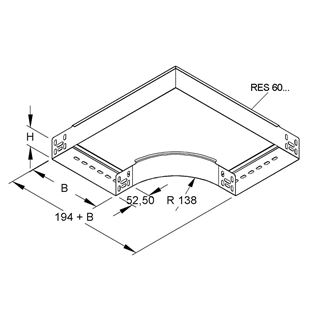 Picture of זוית °90 לתעלה פח מחורץ RES 60.400