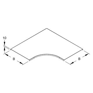 תמונה של מכסה זוית °90 לתעלה פח מחורץ RESD 300