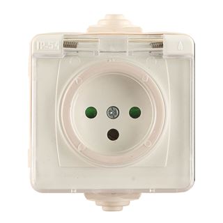 תמונה של שקע NK-1 מוגן מים שקוף