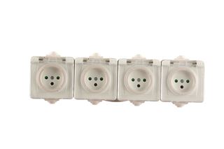 תמונה של שקע NK-4 מוגן מים שקוף