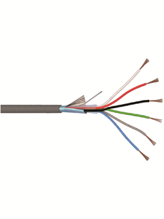 תמונה של כבל אלקטרוניקה AWG 6x1x22 6005 אפור כ"מ - תוף 500מ'