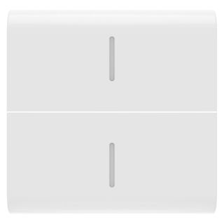 תמונה של כיסוי 2 מודול+תאורת איתור למפסק תריס קורוס חכם-לבן מבריק