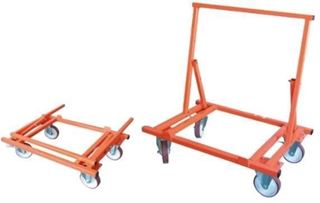 תמונה של עגלה מתקפלת לנשיאת לוחות גבס עם 4 גלגלי גומי כושר נשיאה 900 ק"ג פדינגהאוס