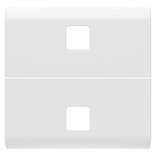 תמונה של כיסוי 2 מודול לשילוב עדשה דימר/תריס/תרחישים חכם לבן מט/סאטן