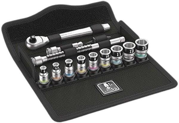 תמונה של סט בוקסות "1/4  עם ידית ציקלופ מ"מ 13 יחידות וורה 