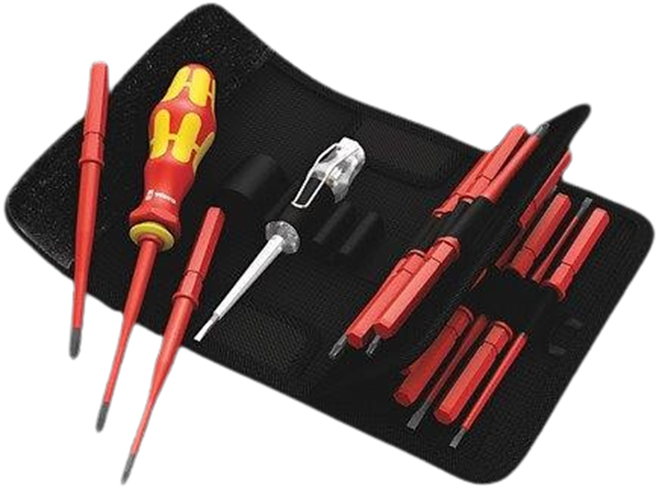 תמונה של סט מברגים נתקעים מבודדים 1000 וולט  16 יחידות דקים במיוחד וורה