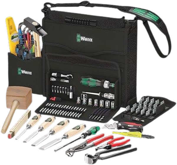 Picture of Wera 2go H 1 tool set for wood applications, 134 pieces WERA