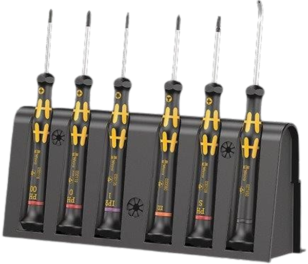 תמונה של סט 6 מברגי אלקטרוניקה אנטיסטטים 6 יח לעבודה SMARTPHONES וורה 