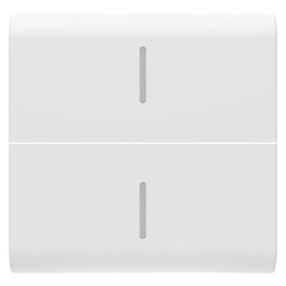 תמונה של כיסוי 2 מודול+תאורת איתור  למפסק תריס קורוס חכם-לבן מט/סאטן