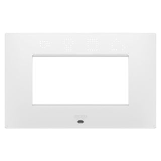 תמונה של מסגרת חכמה 4 מודול EGO לבן מט/סאטן מתאים למתאם חכם 3916804N