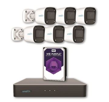 תמונה של קיט 8 מצלמות קומפלט 4MP מצלמה צינור דגם Uniarch