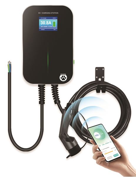 תמונה של עמדת טעינה ביתית לרכב חשמלי דגם 22 KW APP+פחת AC/DC