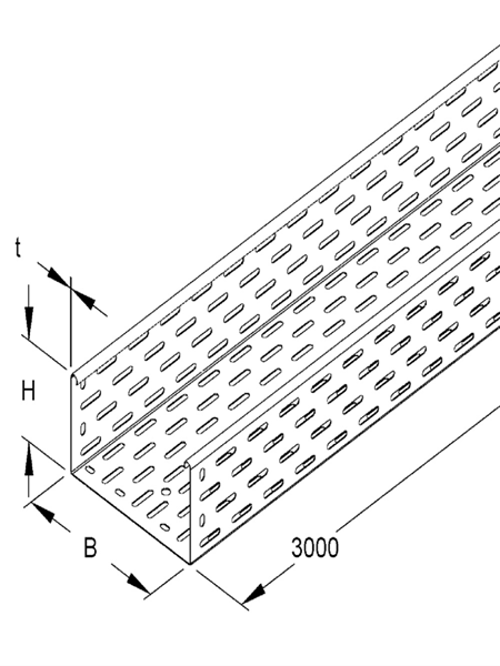 תמונה של תעלה פח מחורץ RL110.300 1.0