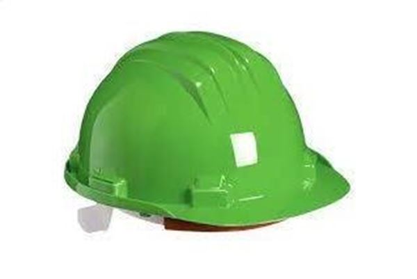 תמונה של קסדת בטיחות תקנית בצבע ירוק