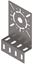 Picture of wall bracket and boxes fixing support galvanized
