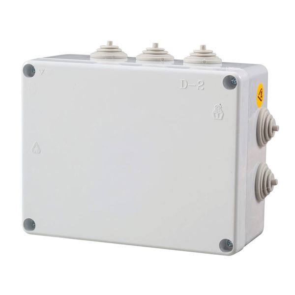 תמונה של קופסא D-2 אפור 190X150X80 חלק שקוף