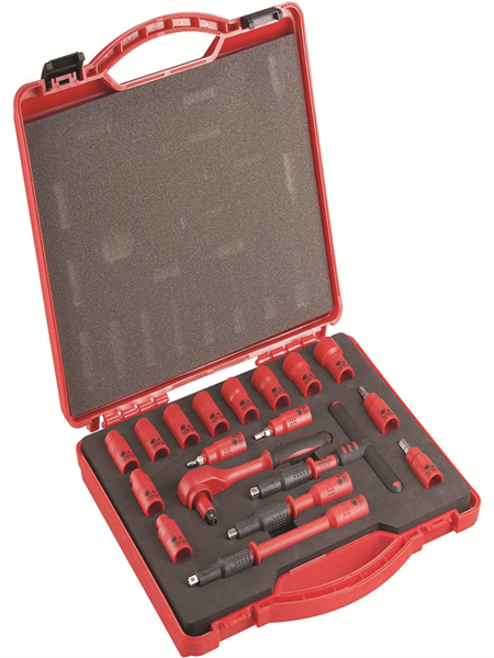 תמונה של סט 18 חלקים VDE 1000V בוקסות "D1/4+ידיות+ ביטים אלן