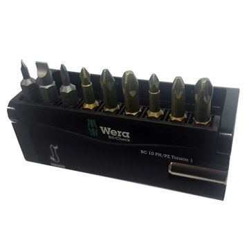 תמונה של סט ביטים שטוח+פיליפס+פוזידרייב+מוביל מגנטי (10 יח')  WERA