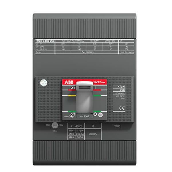 תמונה של מפסק 36kA 4P In 250A XT3N הגנה TMD