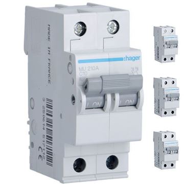 תמונה של חצי אוטומט HAGER 6KA 2X10A C