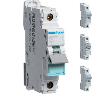 תמונה של חצי אוטומט HAGER 10KA C 1X10A