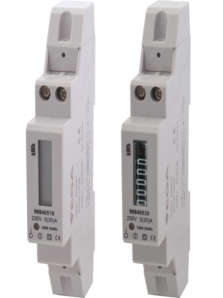 תמונה של מונה אלקטרוני לפס 30A 1P צר תצ' LCD