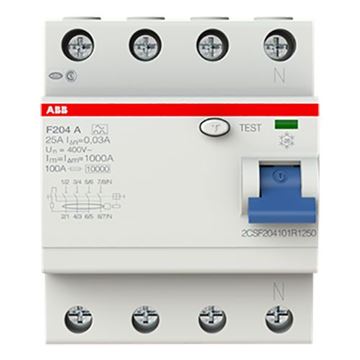 תמונה של ממסר פחת תלת פאזי 80A 300mA 10KA דגם F204