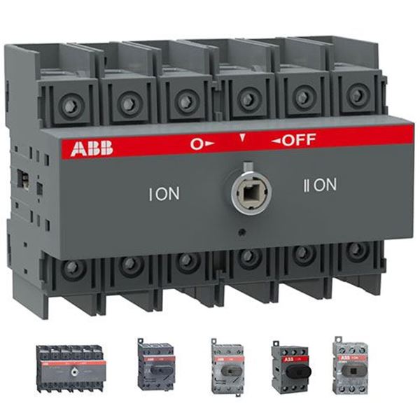 תמונה של מנתק בעומס 100A תלת פאזי עם ידית OT100F3