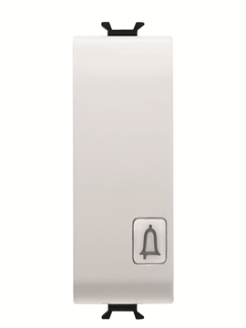 תמונה של קורוס-לחצן מואר+סימון פעמון 1 מודול לבן מבריק