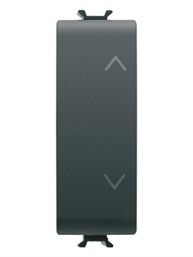 תמונה של קורוס-לחצן תריס+חיצים 1 מודול שחור מט/סאטן