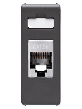 תמונה של שקע מחשב RJ-45 מסוכך SYS BLACK