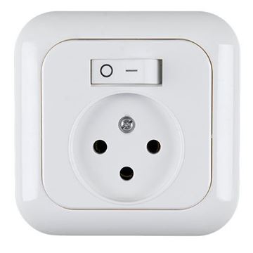 תמונה של שקע כח תה"ט + מפסק יורו