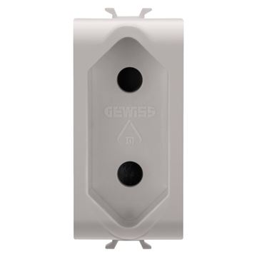 תמונה של קורוס-שקע ישראלי דו פיני  10A תקני בז' מט/סאטן