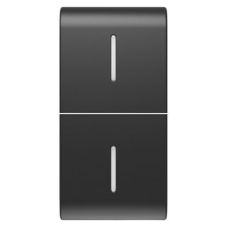 Picture of INTERCH. BUTTON WITH 2 DIFFUSERS 1M BK