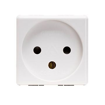 תמונה של שקע ישראלי 16A 250V לבן GW