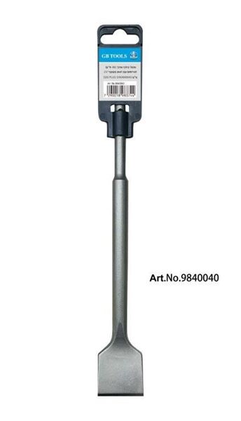 Picture of SDS-PLUS Tile Chisel (Bent)
14*400*40mm 
material: material: 40Cr, sand blasted