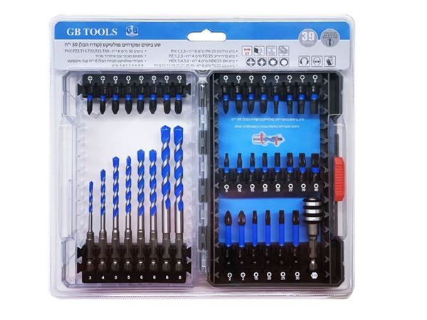 Picture of סט מקדחים 39 יחידות מולטיקט כולל ביטים  