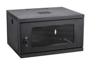 תמונה של ארון תקשורת לתליה 6U רוחב 550 עומק 300 גובה 320 צבע שחור