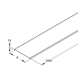 תמונה של מכסה לתעלת פח מחורצת 300X1.5
